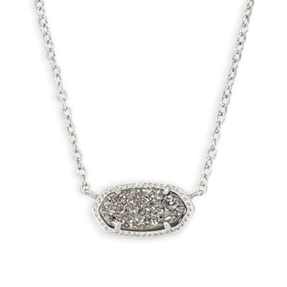 Kendra Scott Kendra Scott Elisa Platinum Drusy Silver Chain Necklace Size ONE SIZE - 2 Thumbnail