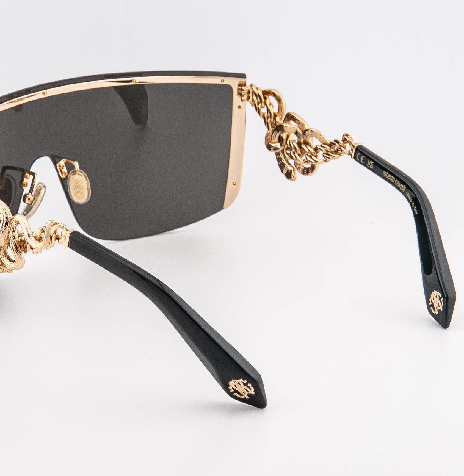 Roberto Cavalli ROBERTO CAVALLI 015 SRC015M Gold Black Visor Mask RC015 Size ONE SIZE - 2 Thumbnail
