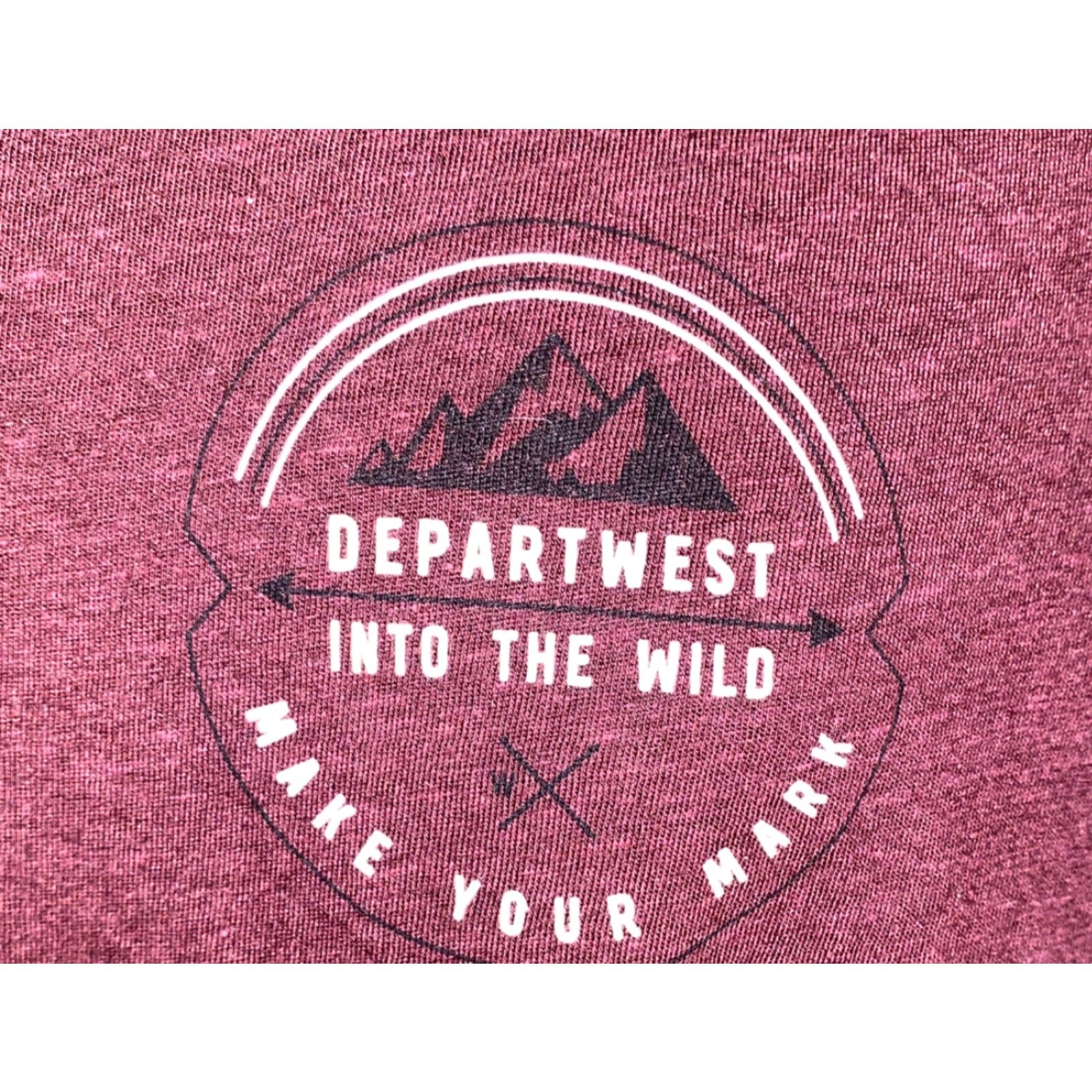 Vintage Depart West Mens Short Sleeve T-Shirt L Maroon 22 In Armpit Size Regular Solid Likely Basic Shirt Size US L / EU 52-54 / 3 - 2 Thumbnail