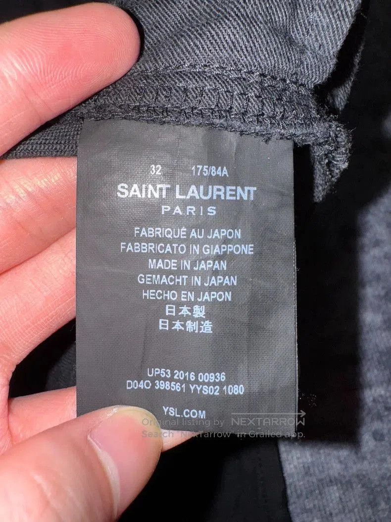Saint Laurent Paris Saint Laurent 16FW Knee Cut Black Jeans. Size US 32 / EU 48 - 6 Thumbnail