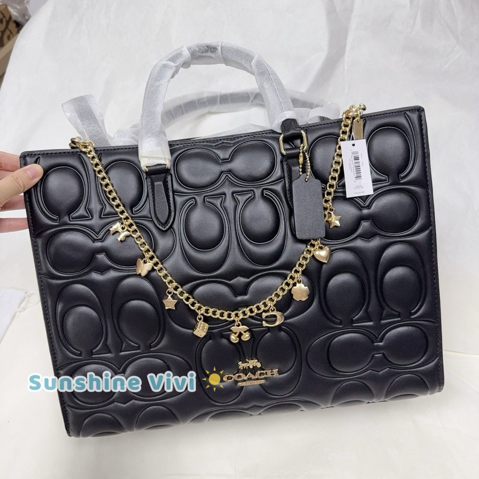 Coach NWT Bundle Coach Maggie Tote CY672 & CCE78 Long Chain Charm Size ONE SIZE - 1 Thumbnail