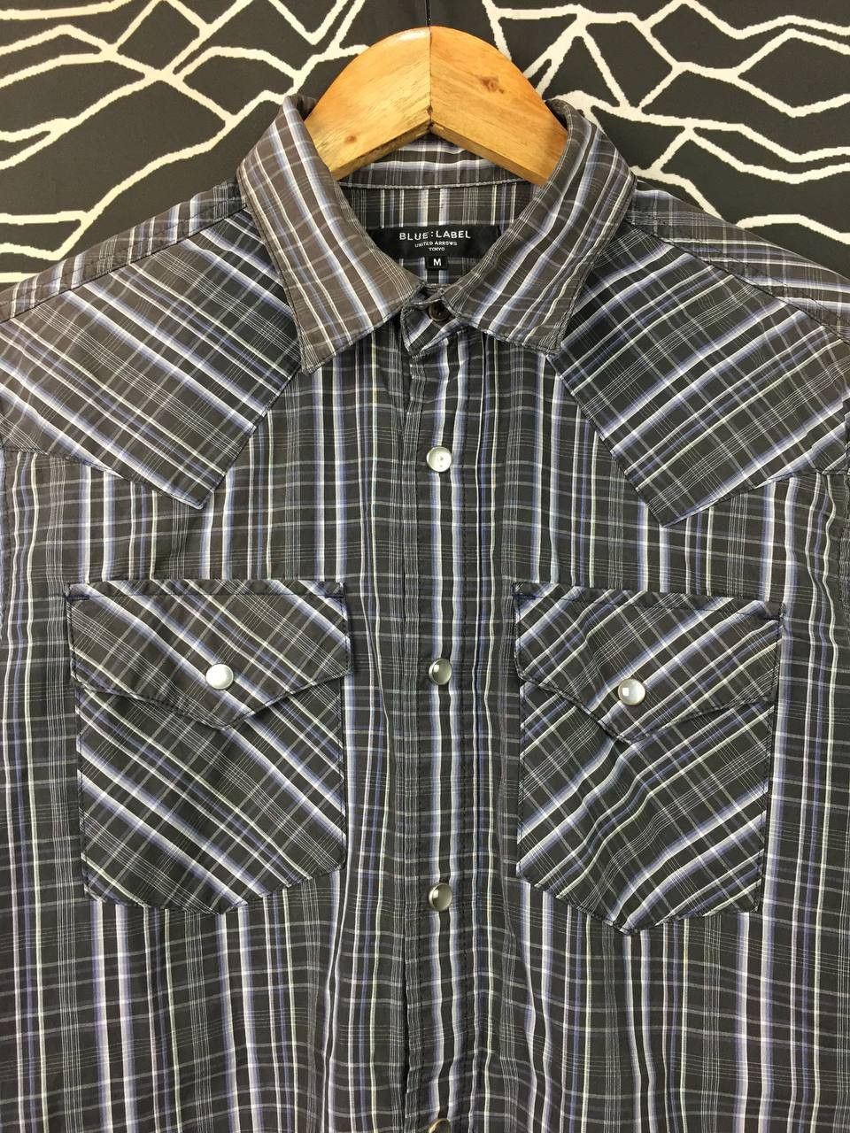 United Arrows Blue Label United Arrows Plaid Pearl Snap Western Shirt Size US M / EU 48-50 / 2 - 3 Thumbnail
