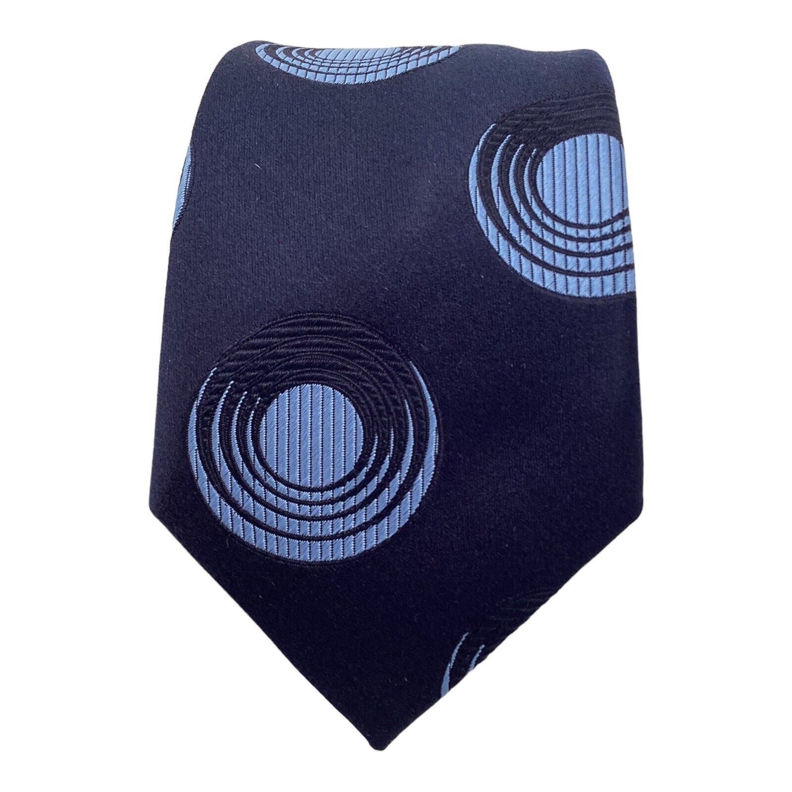 Duchamp DUCHAMP LONDON Blue Geometric Luxury Silk Tie Hand Made Engl Size ONE SIZE - 2 Thumbnail