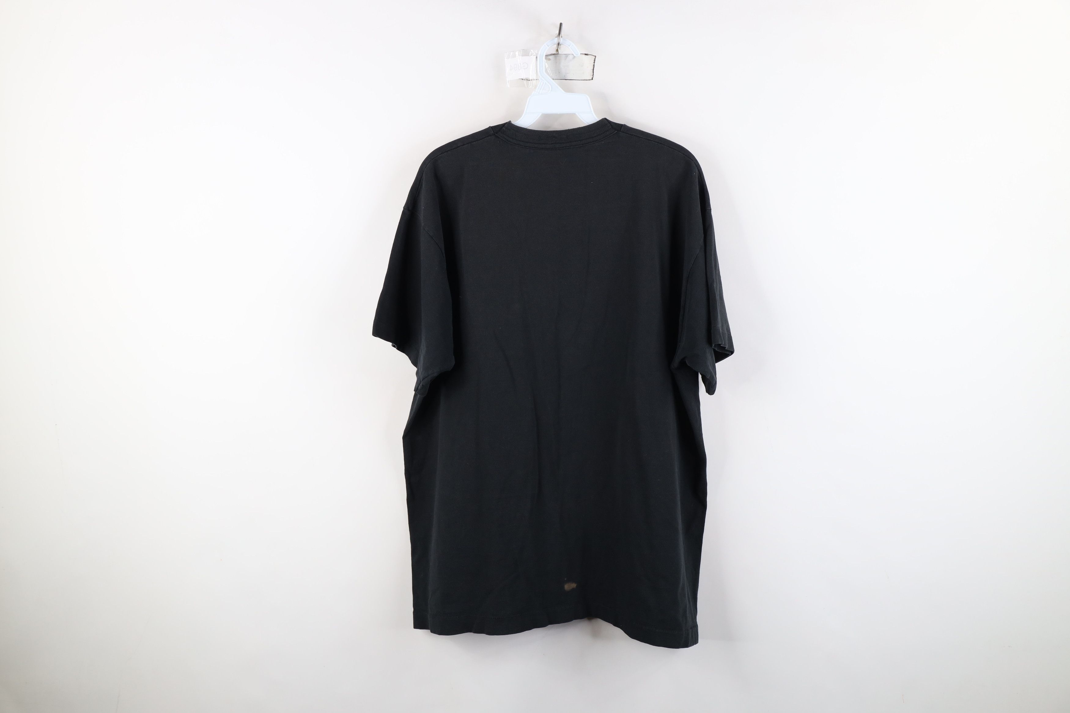 Vintage Vintage 90s Streetwear Heavy Cotton T-Shirt Black USA Size US XL / EU 56 / 4 - 12 Thumbnail