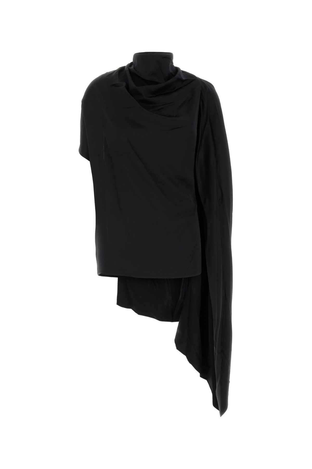 Magda Butrym Black Satin Top Size M / US 6-8 / IT 42-44 - 1 Thumbnail