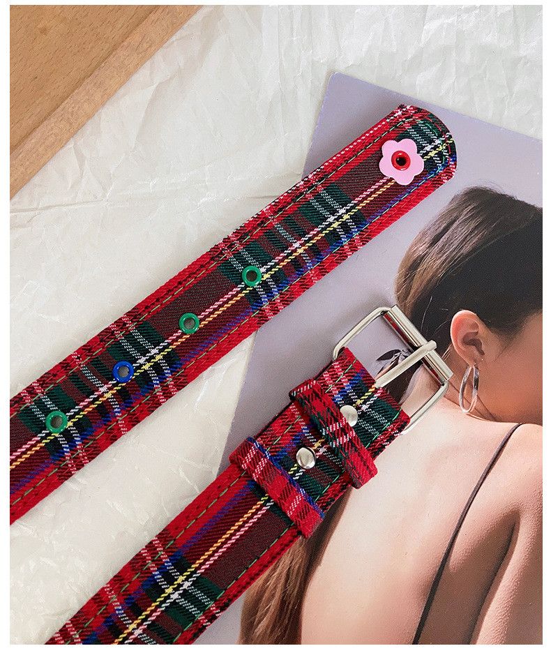 Japanese Brand × Vintage Plaid design belt Size ONE SIZE - 2 Thumbnail