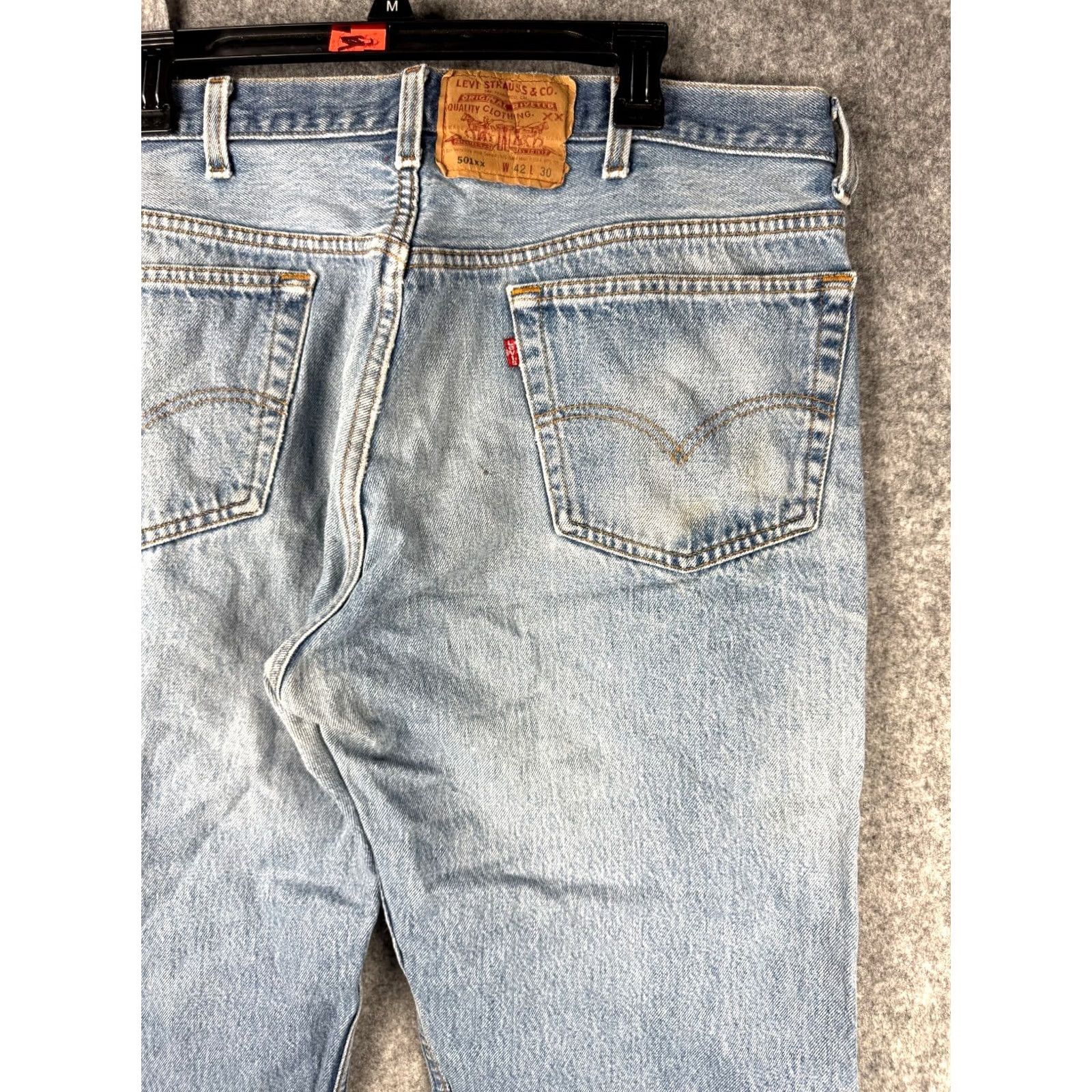 Levi's VINTAGE Levi's 501 Jeans Men's 42 x 30 Blue Medium Faded USA Regular Size US 36 / EU 52 - 4 Thumbnail