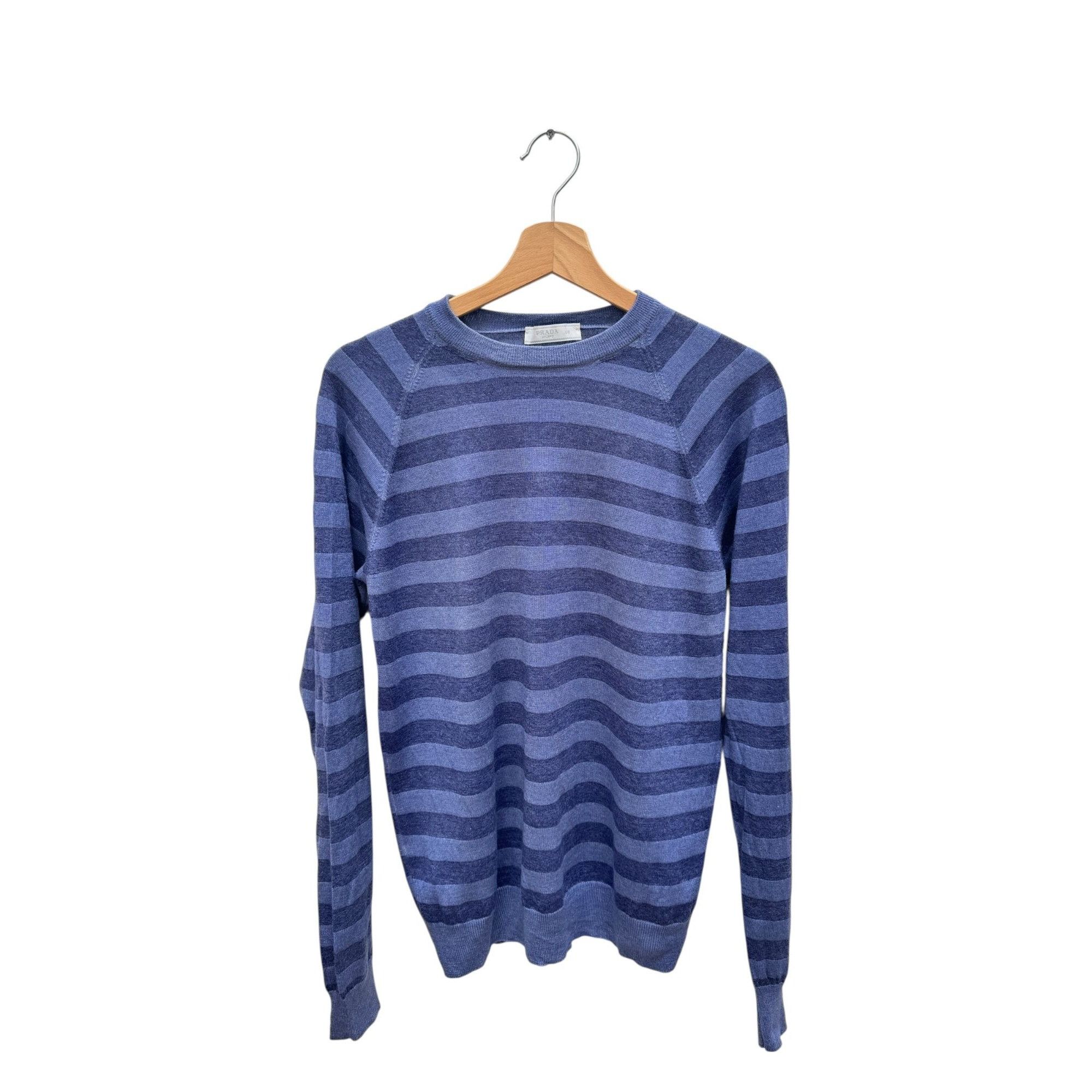 Prada Purple & Navy Striped Sweater Size US M / EU 48-50 / 2 - 1 Thumbnail