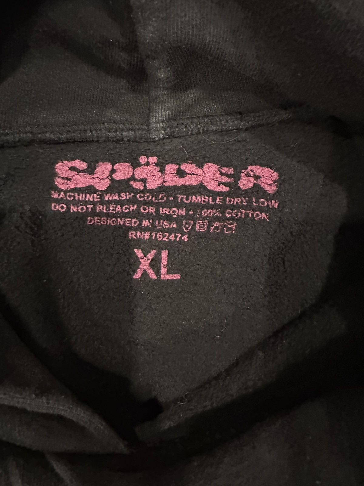Sp5der Sp5der "P*NK" V2 Hoodie (Black) Size US XL / EU 56 / 4 - 3 Thumbnail