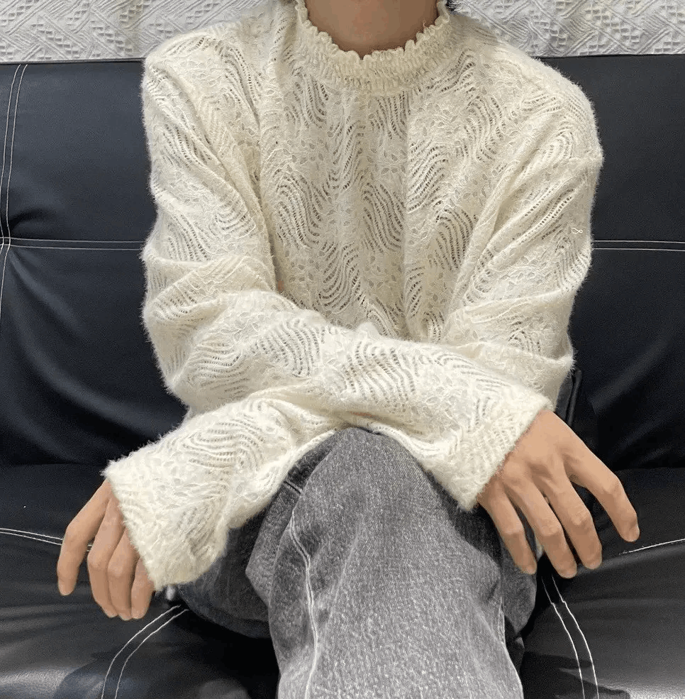Japanese Brand × Vintage Vintage Fall/Winter Knit Long Sleeve Blouse Top Size US XL / EU 56 / 4 - 3 Thumbnail