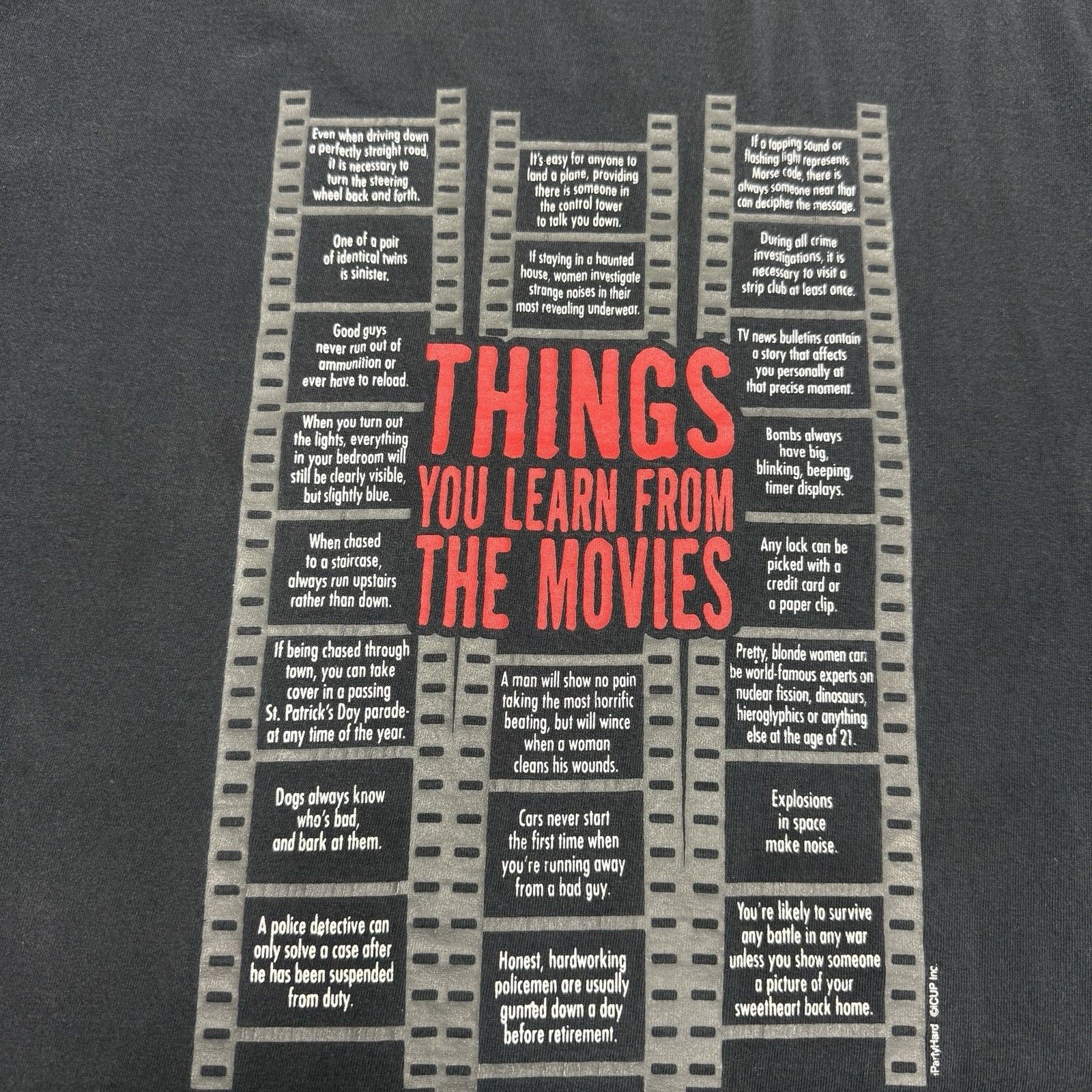 Vintage Vintage 'Things you learn from Movies' Shirt Mens Large Size US L / EU 52-54 / 3 - 6 Thumbnail