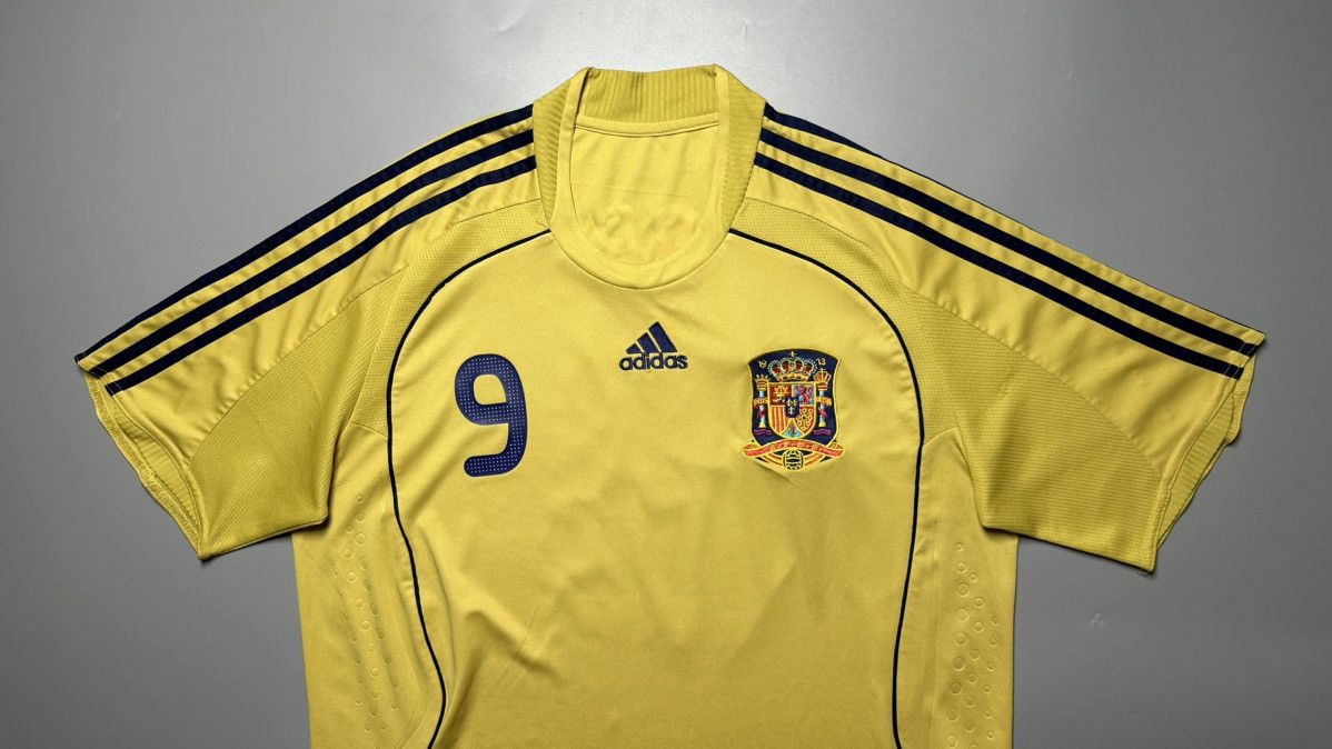 Adidas SPAIN ADIDAS 2008 EURO FOOTBALL AWAY JERSEY #9 TORRES Size US XL / EU 56 / 4 - 3 Thumbnail
