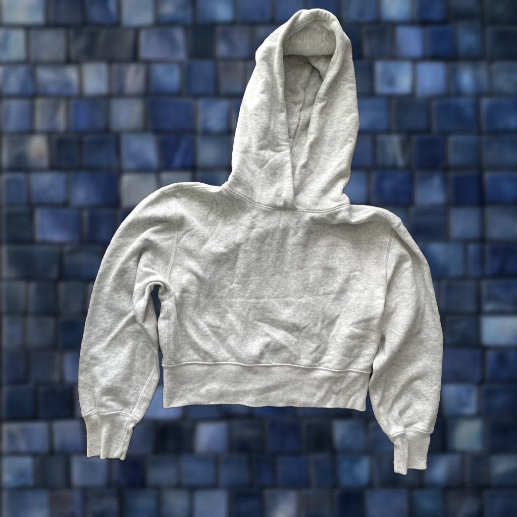 Abercrombie & Fitch Abercrombie & Fitch Hoodie Womens Small Gray Cropped Pullover Soft AF Sweatshirt Size S / US 4 / IT 40 - 1 Thumbnail