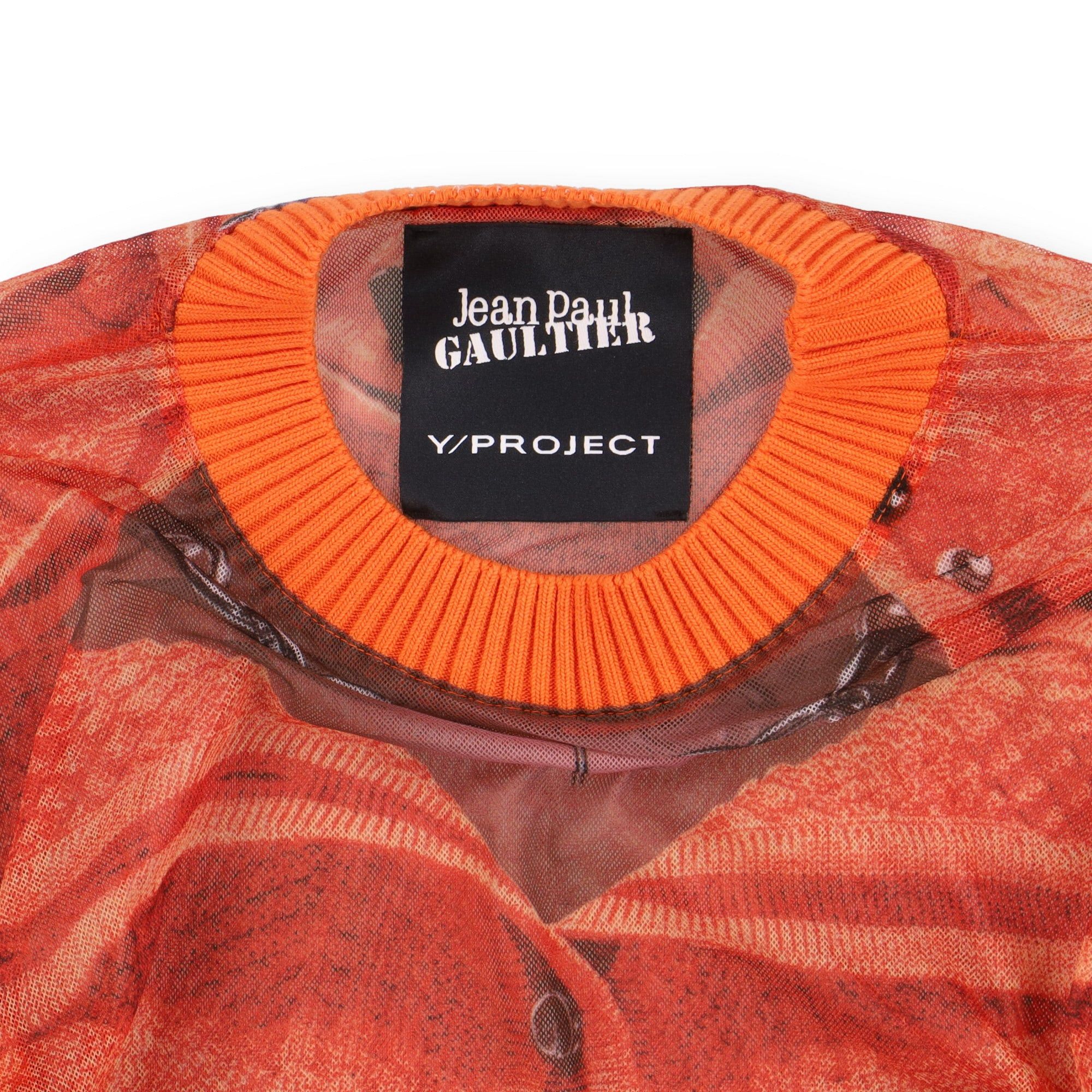 Jean Paul Gaultier × Y/Project Orange Trompe L'oeil Cardigan Print Sweater Size S / US 4 / IT 40 - 6 Thumbnail