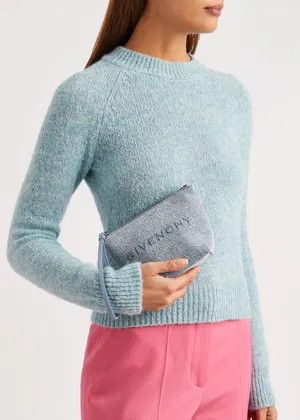 Givenchy o1srvl11e1224 Size: OS/Mini Denim Pouch in Light Blue Size ONE SIZE - 5 Thumbnail