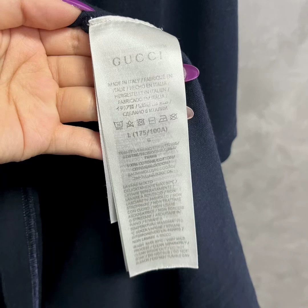 Gucci gucci loose fit blue letter print t-shirt Size US L / EU 52-54 / 3 - 4 Thumbnail