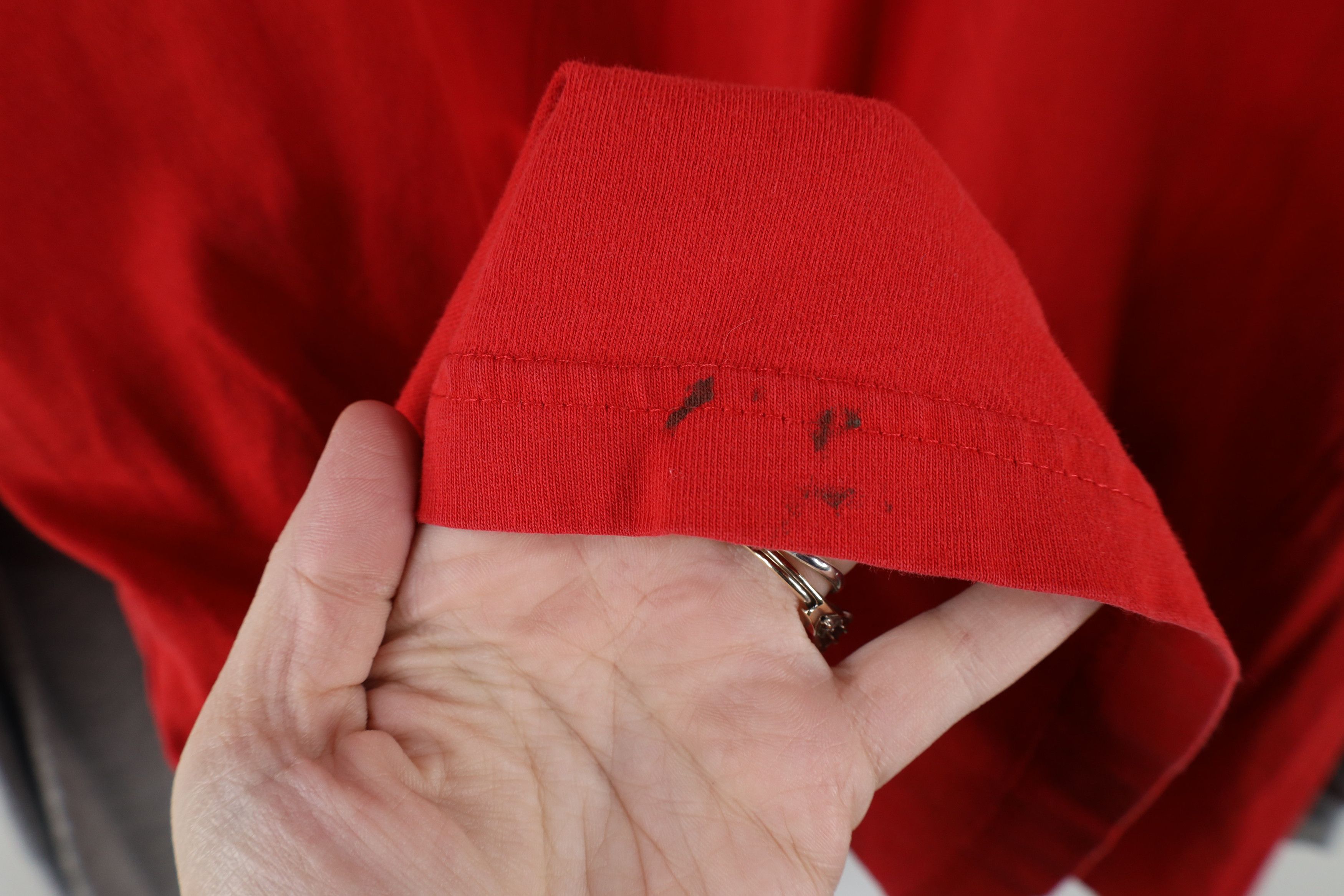 Vintage Vintage University Football Layered Thermal Knit T-Shirt Red Size US M / EU 48-50 / 2 - 9 Thumbnail