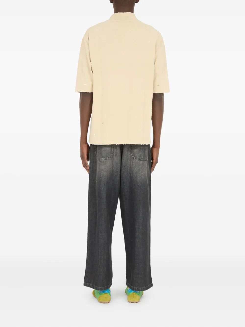 Maison Margiela o1w1db10526 Logo-print T-Shirt in Beige Size US S / EU 44-46 / 1 - 6 Thumbnail