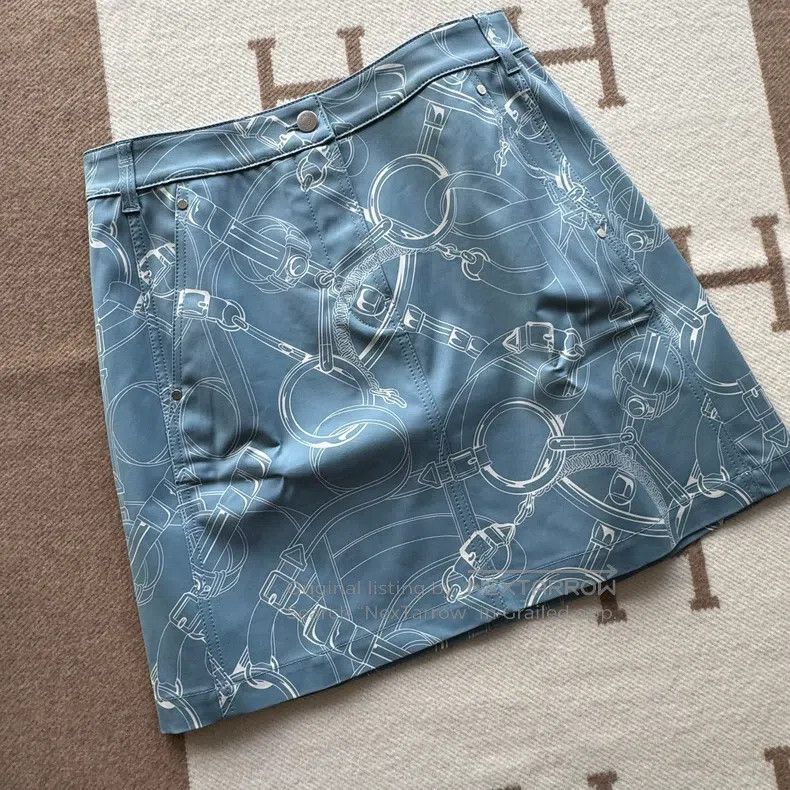 Hermes Hermes Women's Short Skirt, Autumn/Winter 24, Blue Size 24" / US 00 / IT 34 - 1 Thumbnail