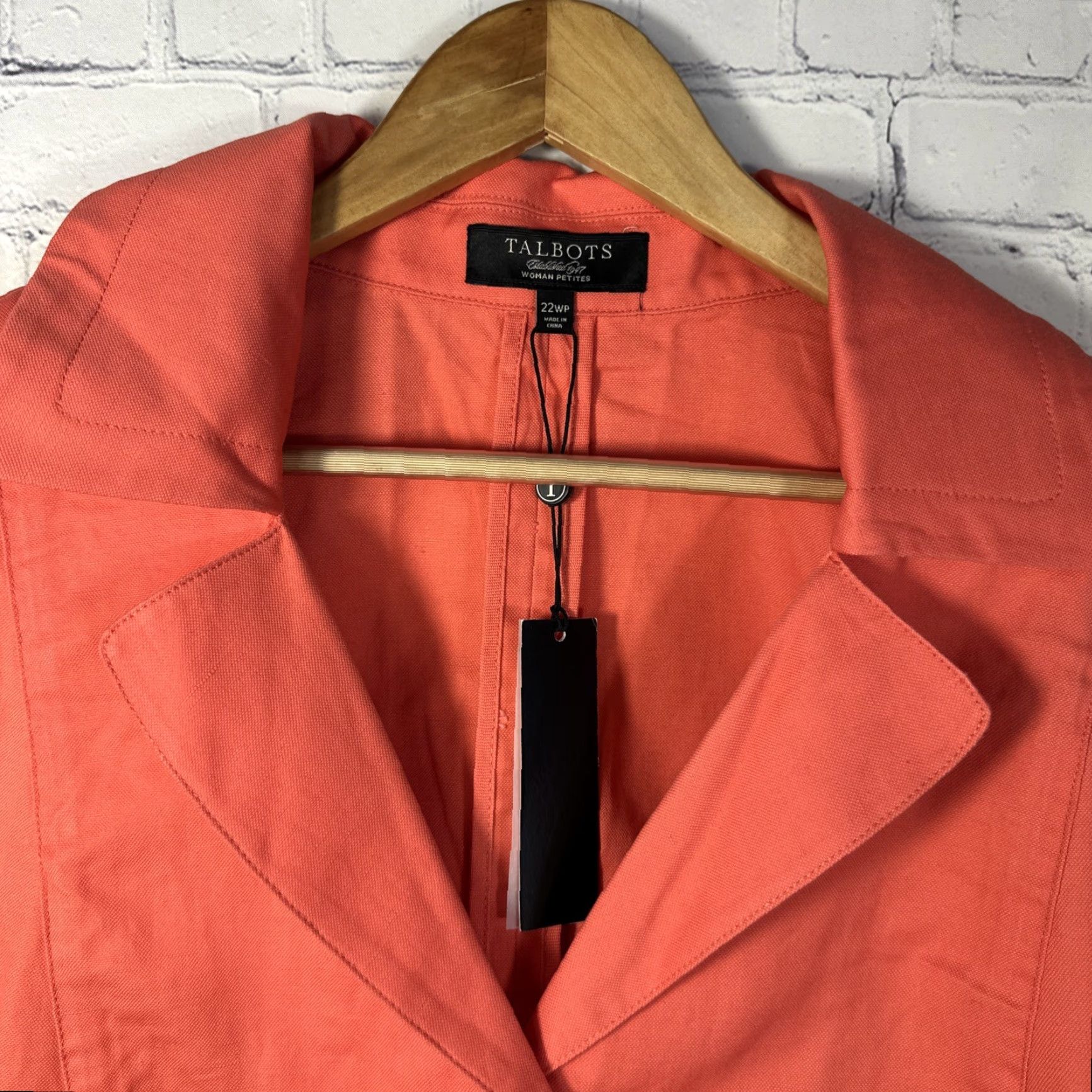 Talbots Talbots Blazer Shirt Jacket 22P Petite Plus Pink Jackie Fit 3/4 Sleeve Button Front Casual Formal Women Size 3XL / US 20-22 - 2 Thumbnail