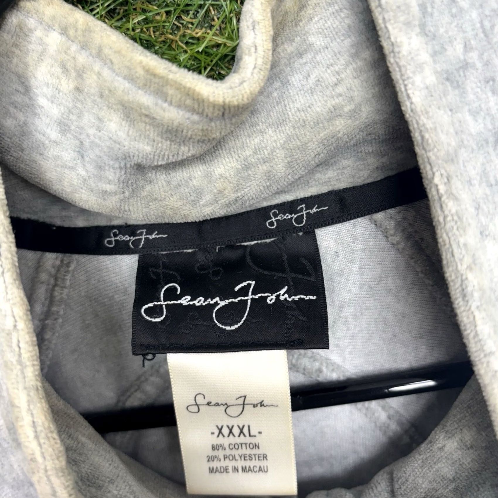 Sean John Sean John Jacket Mens 3XL Velour Track Zip Up 90s Vintage Gray Long Sleeve Velour Jacket Track Size US XXL / EU 58 / 5 - 4 Thumbnail