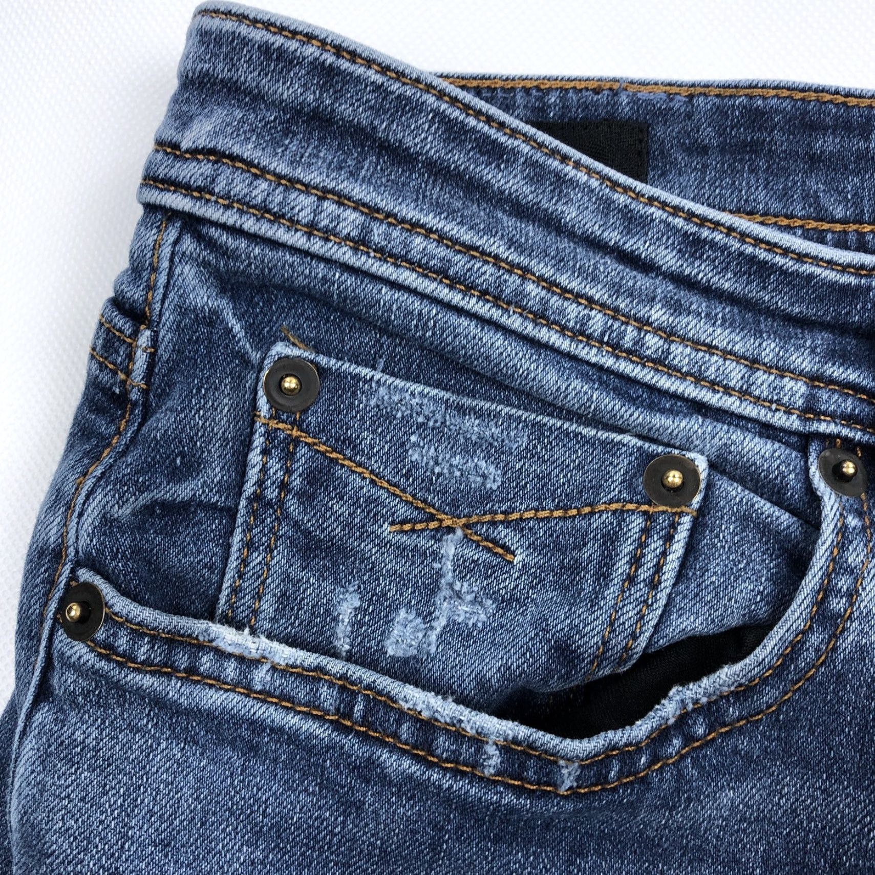 Denime Revtown Decade Denim Automatic Jeans Men 33x32 Dark Wash Straight Fit Size US 33 - 6 Thumbnail