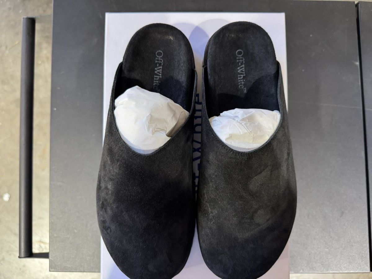 Off-White Off White Metal Logo Suede Clogs Size US 10 / EU 43 - 3 Thumbnail