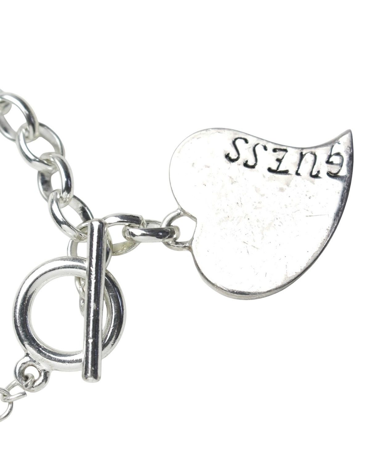 Guess 2000S GUESS LOVE HEART CHARM SILVER-PLATED BRACELET Size ONE SIZE - 4 Thumbnail