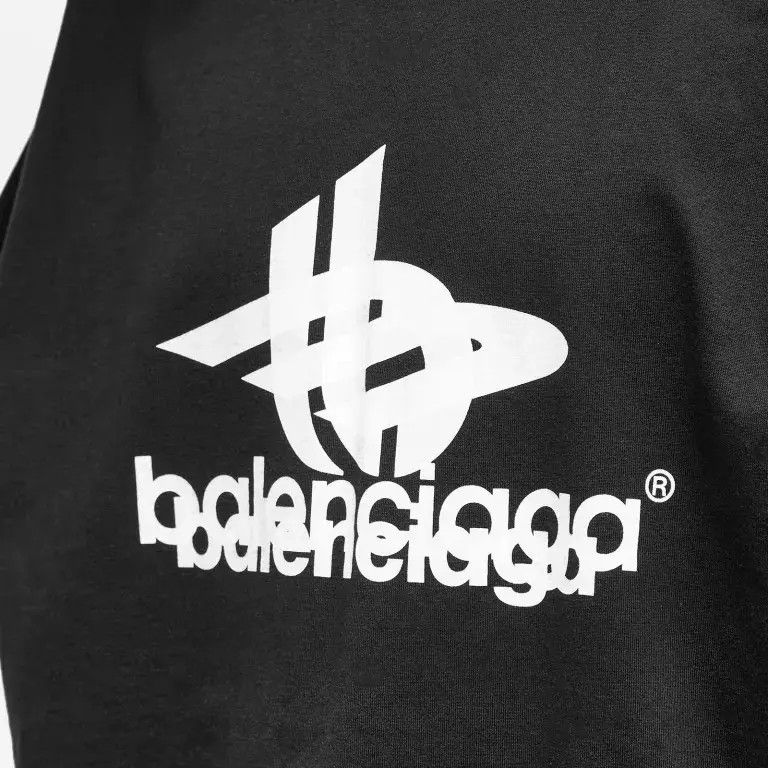 Balenciaga o1la1rc1a1024 Layered Sports T- Shirt Oversized in Black Size US L / EU 52-54 / 3 - 5 Thumbnail