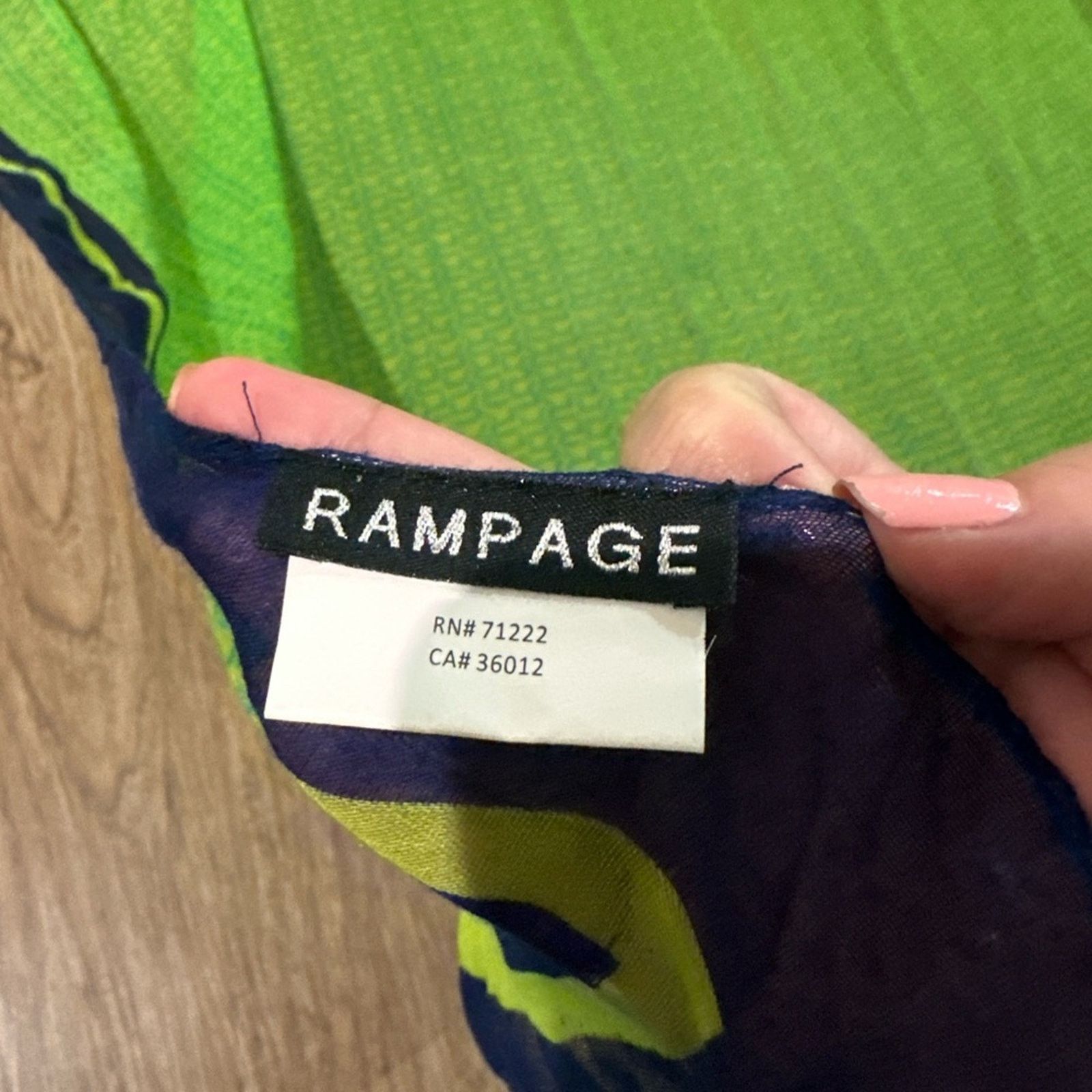 Other Rampage blue and greed lightweight gauze scarf Size ONE SIZE - 3 Thumbnail