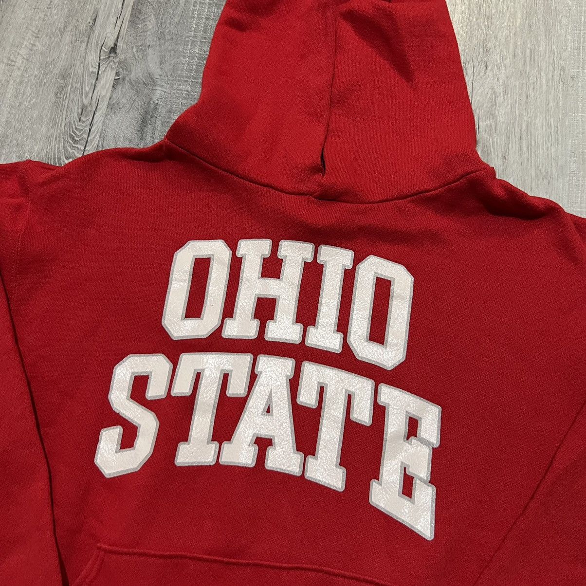 Vintage VTG 1980s Ohio State Buckeyes Red College USA Bike Hoodie Size US M / EU 48-50 / 2 - 3 Thumbnail