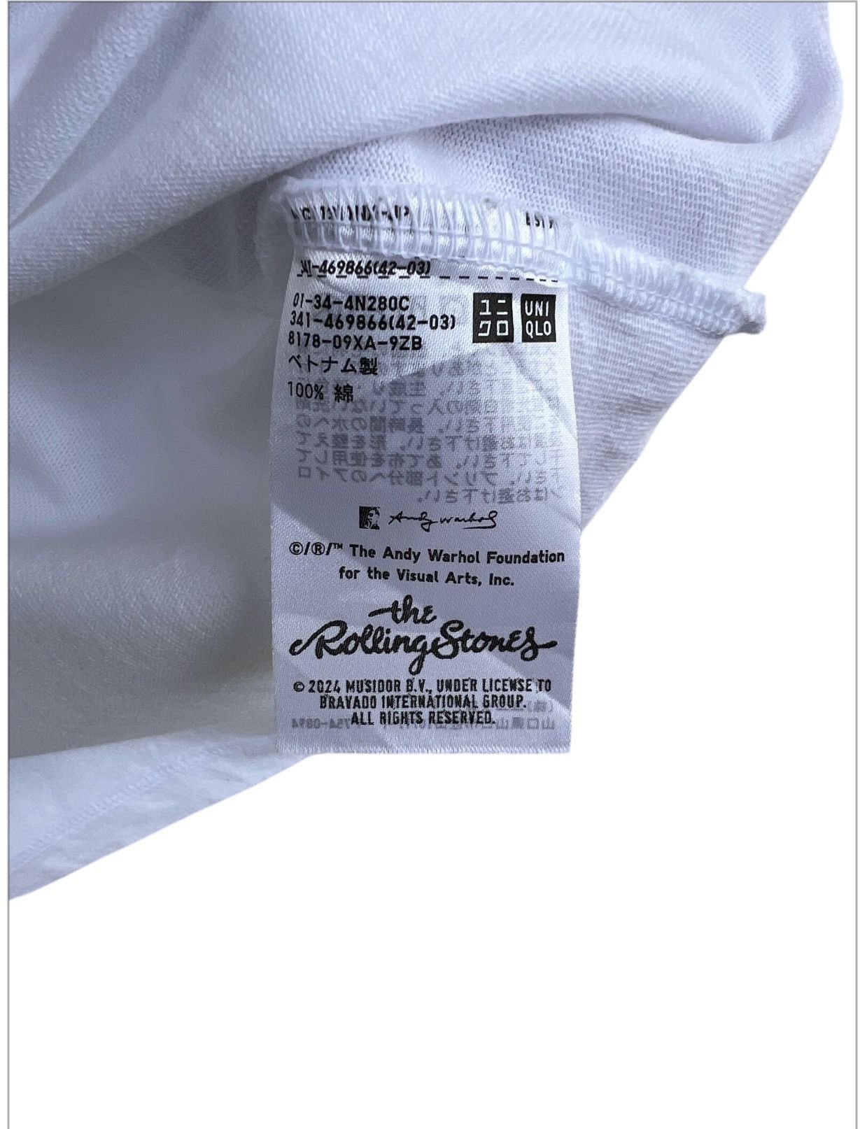 Andy Warhol × The Rolling Stones × Uniqlo Uniqlo x Andy Warhol White T-Shirt Size US L / EU 52-54 / 3 - 5 Thumbnail
