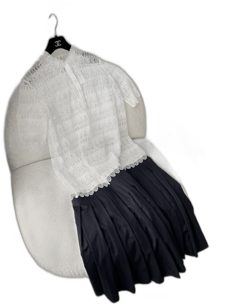 Thom Browne Lace Trimmed Dress for Women-yf