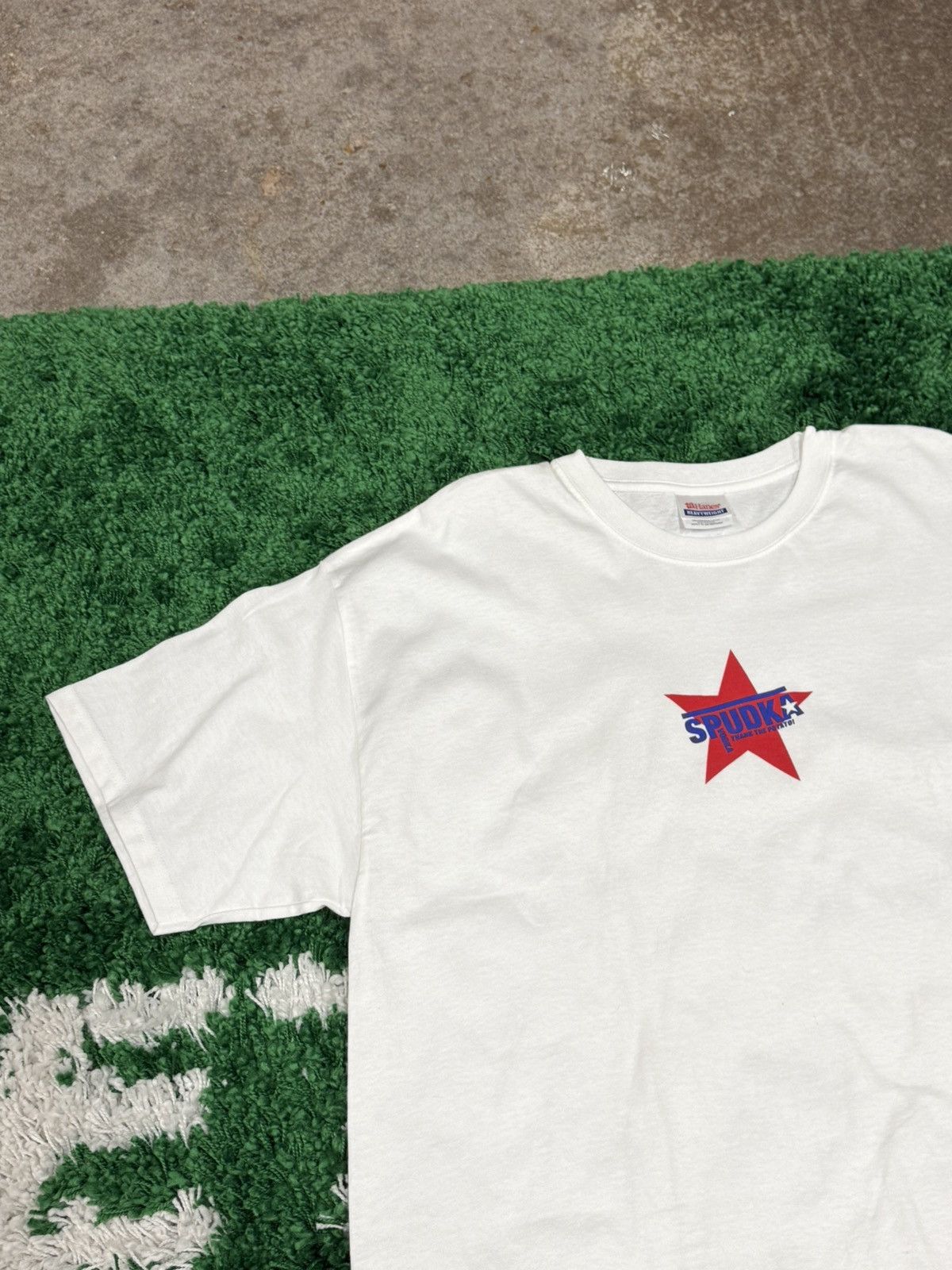 Vintage Spudka Vodka Liquor Star y2k Hanes Heavyweight Potato Tee XL Size US XL / EU 56 / 4 - 3 Thumbnail