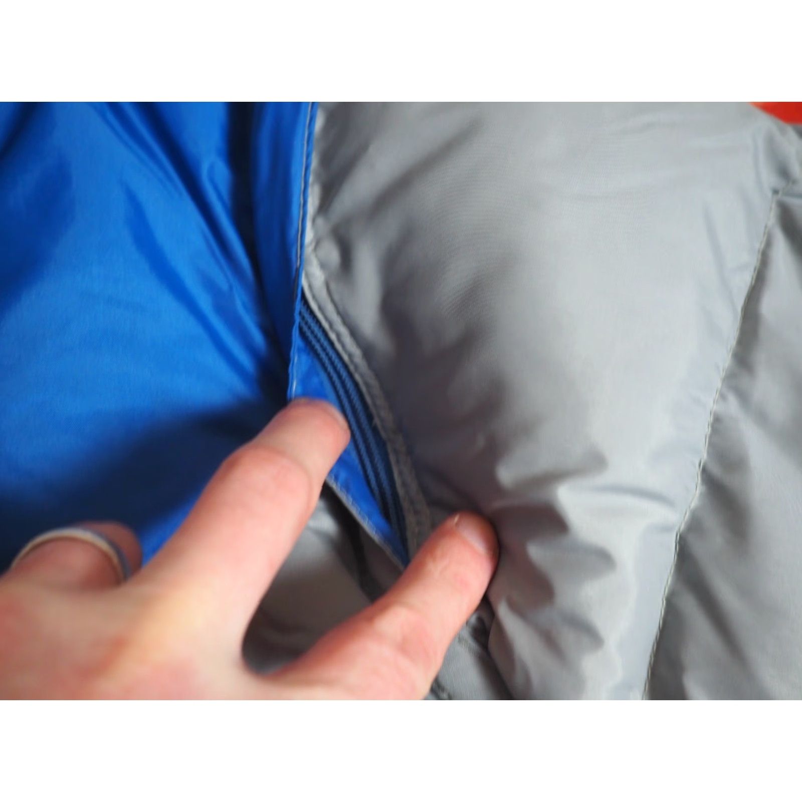 Vintage VTG Ski Daddle Down Puffer Jacket Men M - 70s 80s Gray Blue Lodge Zip Snap Daddle Down Jacket, Casual, Vintage Outerwear, 1970s Size US M / EU 48-50 / 2 - 7 Thumbnail