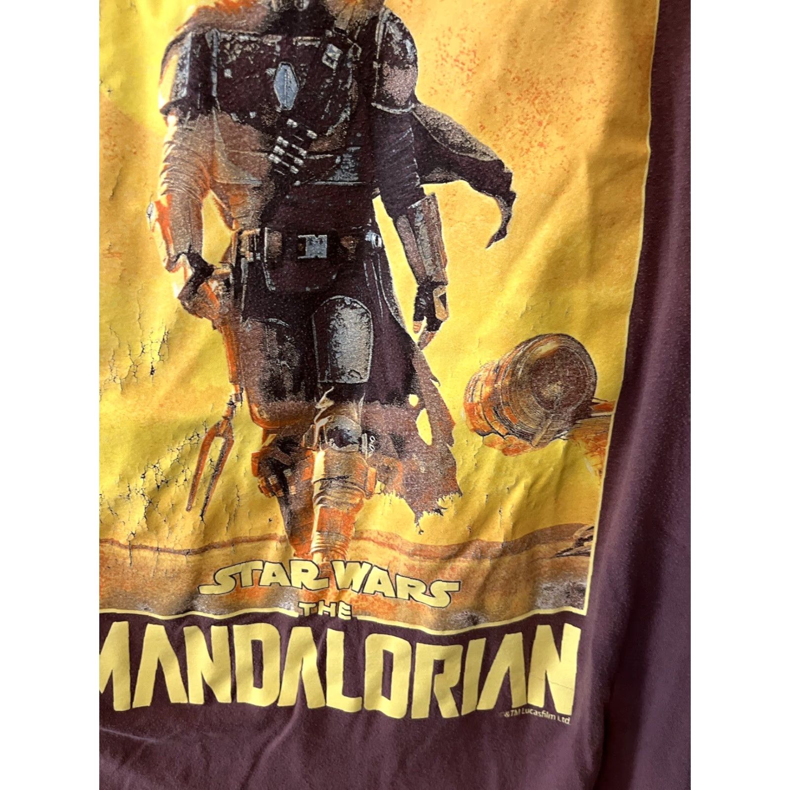 Old Navy OLD NAVY Star Wars The Mandalorian Unisex T-shirt Men Size Large Maroon Size US L / EU 52-54 / 3 - 4 Thumbnail