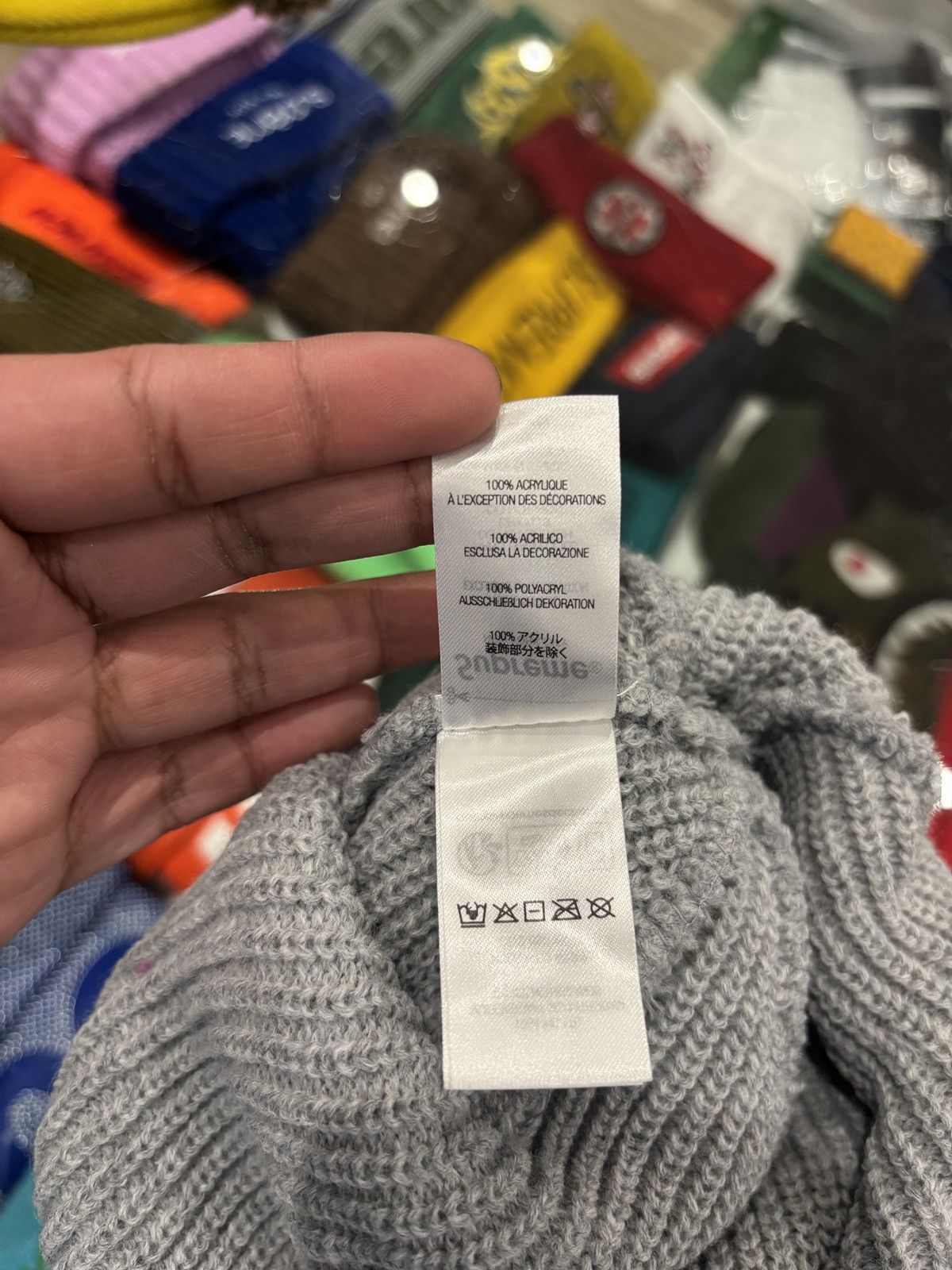 Supreme Supreme Gauge Beanie Heather Grey Size ONE SIZE - 4 Thumbnail