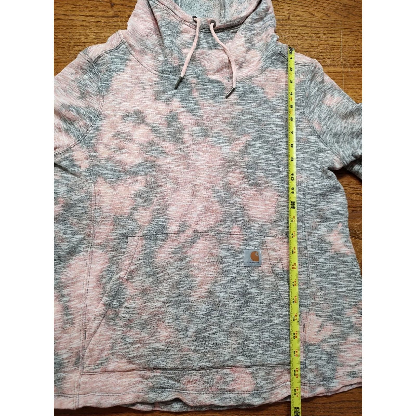 Carhartt Carhartt Womens Medium Fitted Pullover Hoodie Sweatshirt Acid Wash Tie Dye Gray Size M / US 6-8 / IT 42-44 - 6 Thumbnail