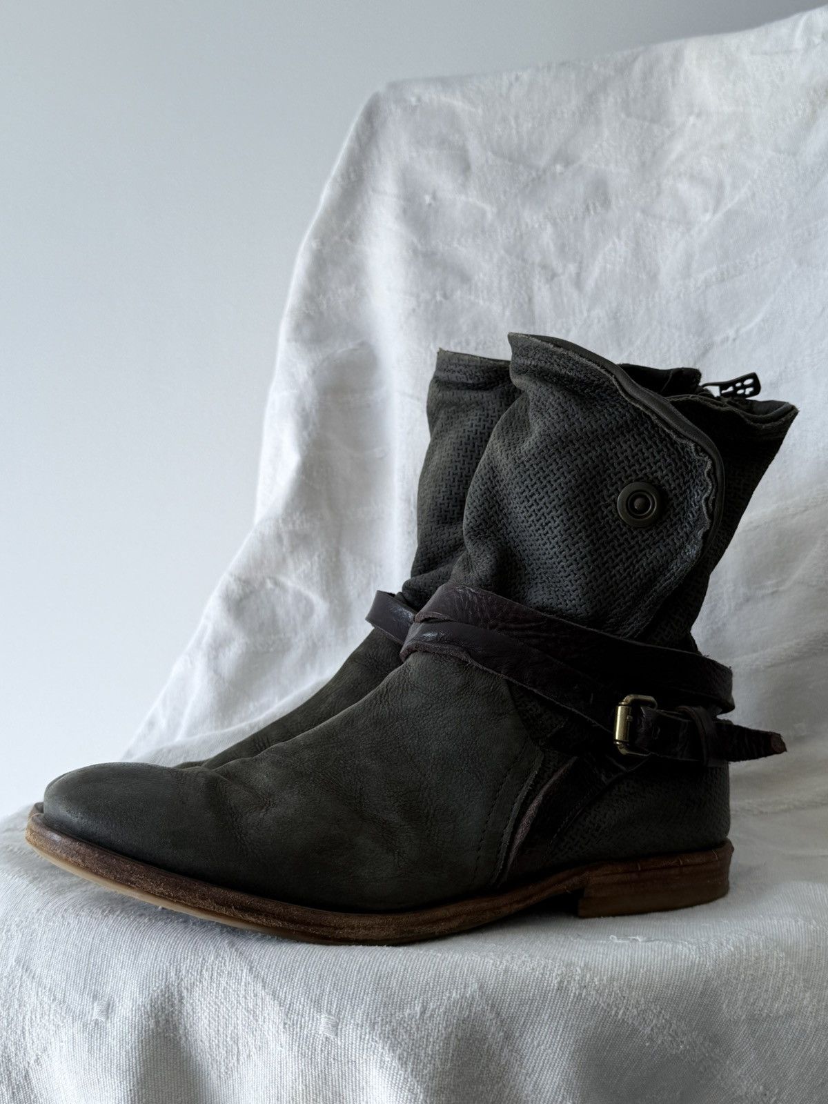 A.S.98 Avant Garde A.S. 98 14th Addiction Style Leather Boots Size US 8 / EU 41 - 3 Thumbnail