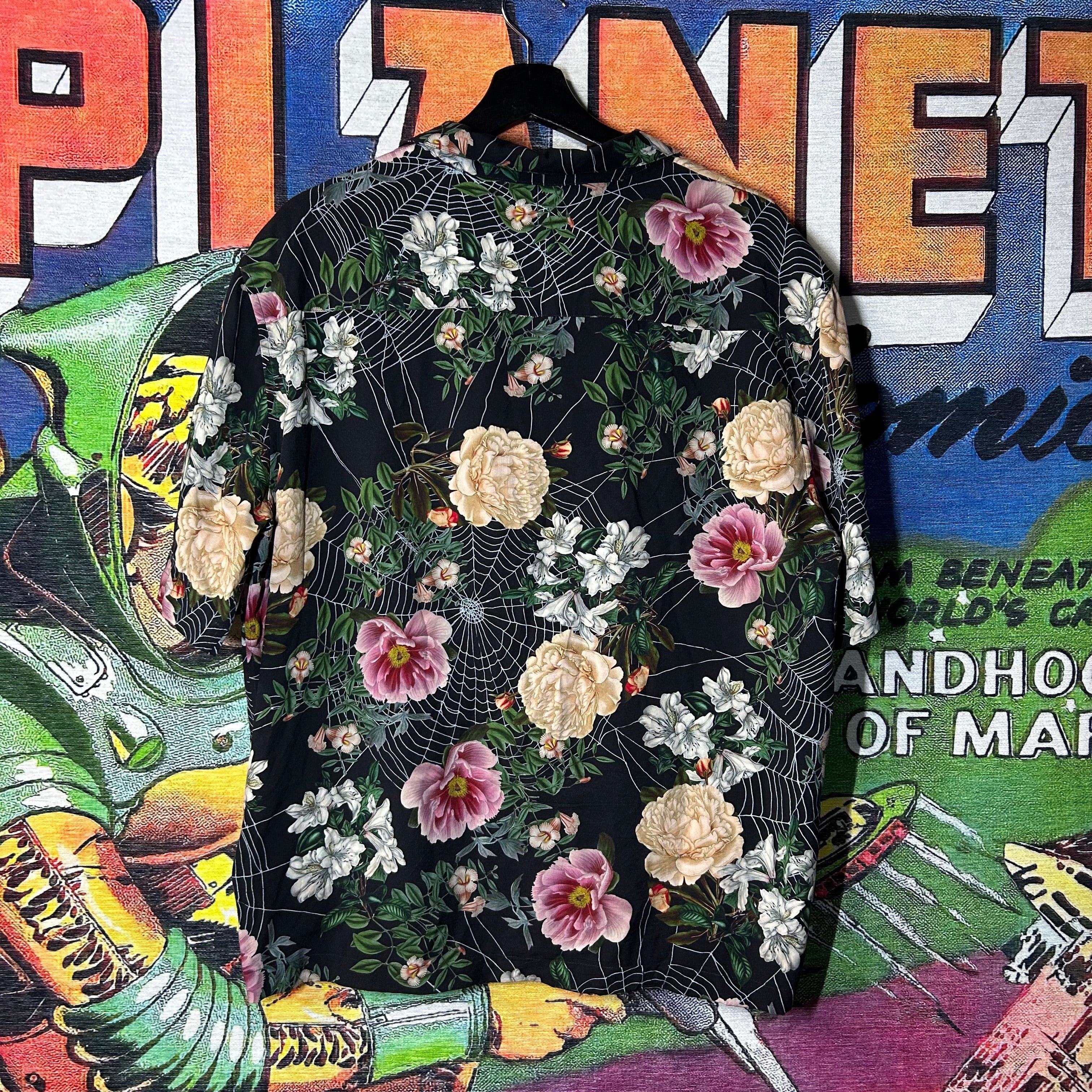 Palm Angels Palm Angels Floral Button Up Bowling Shirt Size XL Size US XL / EU 56 / 4 - 2 Thumbnail