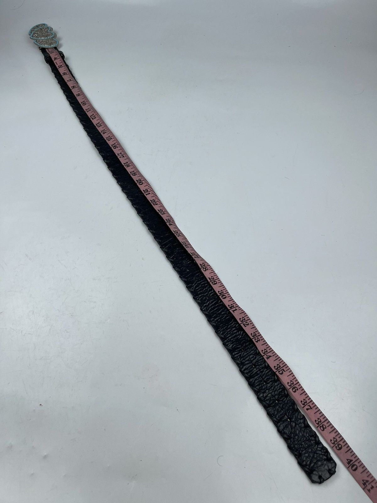 Genuine Leather big buckle leather belt tc21 Size ONE SIZE - 6 Thumbnail