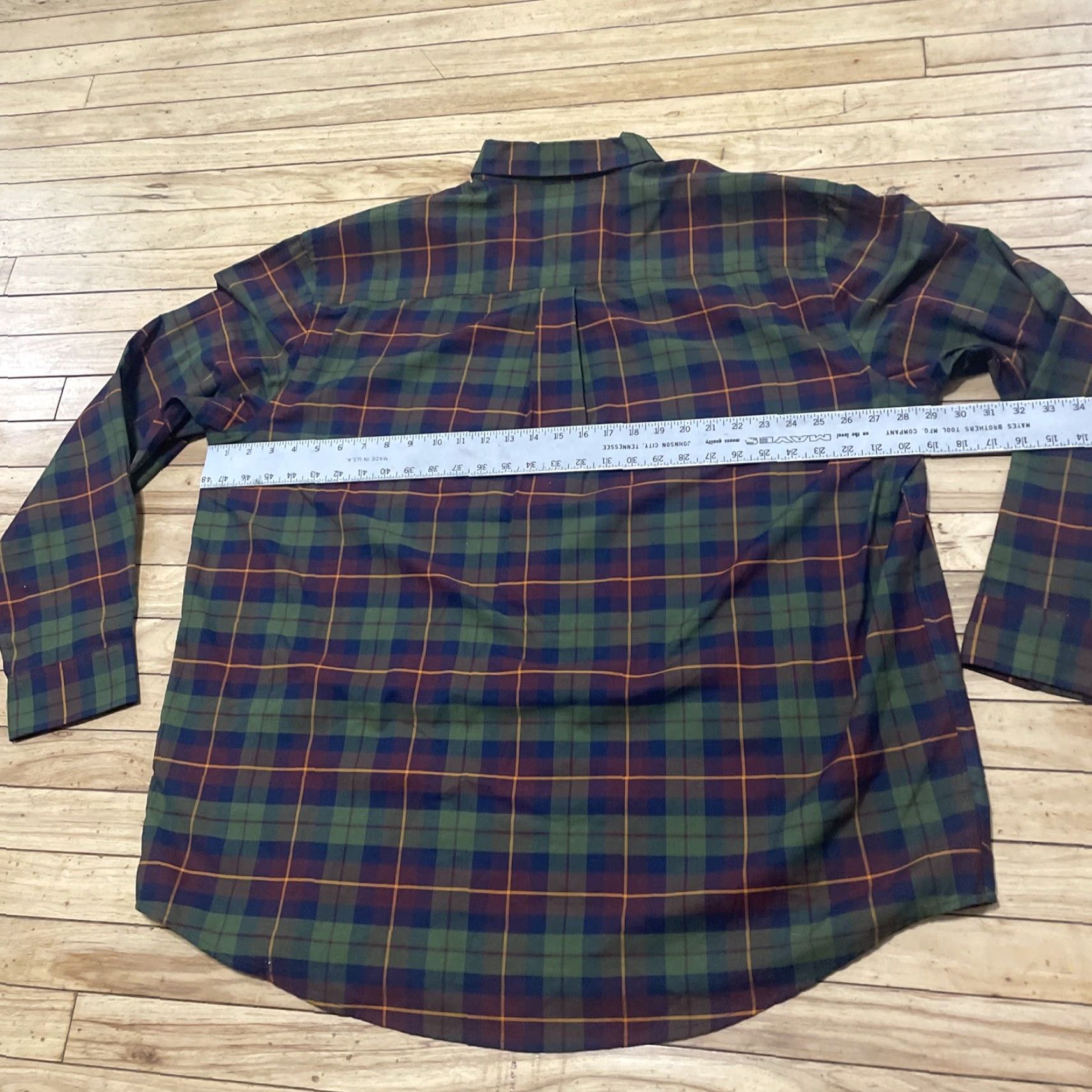 Vintage Foundry Button Shirt Men 2XLT Greend Red Plaid XXL Tall Lightweight Oxford 58" Shirt Mens Plaid Button-Up Casual Workwear 2XLT Red Size US XXL / EU 58 / 5 - 6 Thumbnail