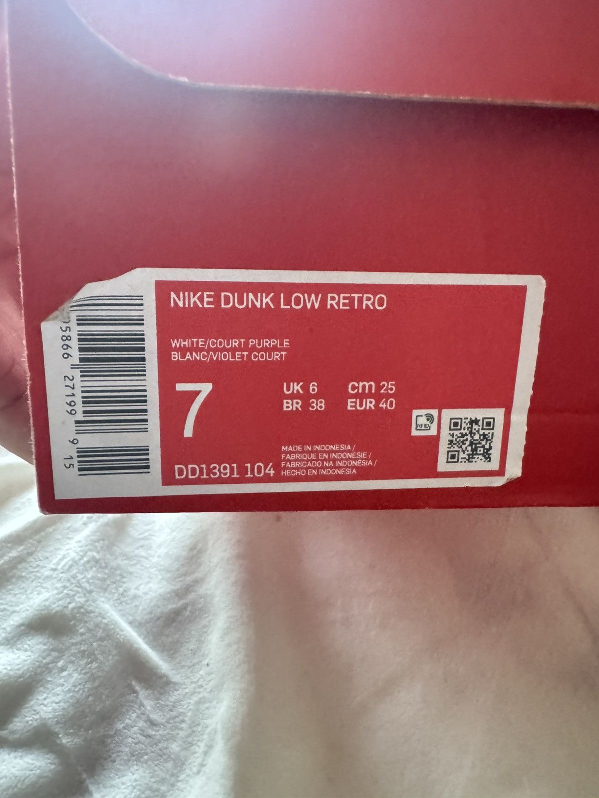 Nike Nike Dunk Low Court Purple Size US 7 / EU 40 - 6 Thumbnail