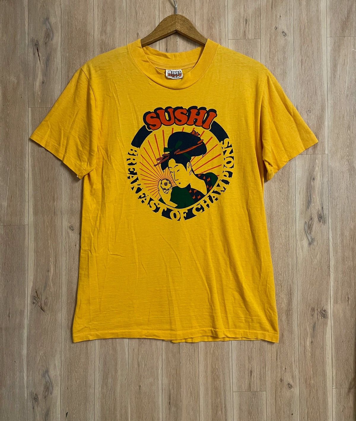 Vintage Vintage 70’s Not Nike Geisha T shirt M Sushi Breakfast Rare Size US M / EU 48-50 / 2 - 1 Thumbnail