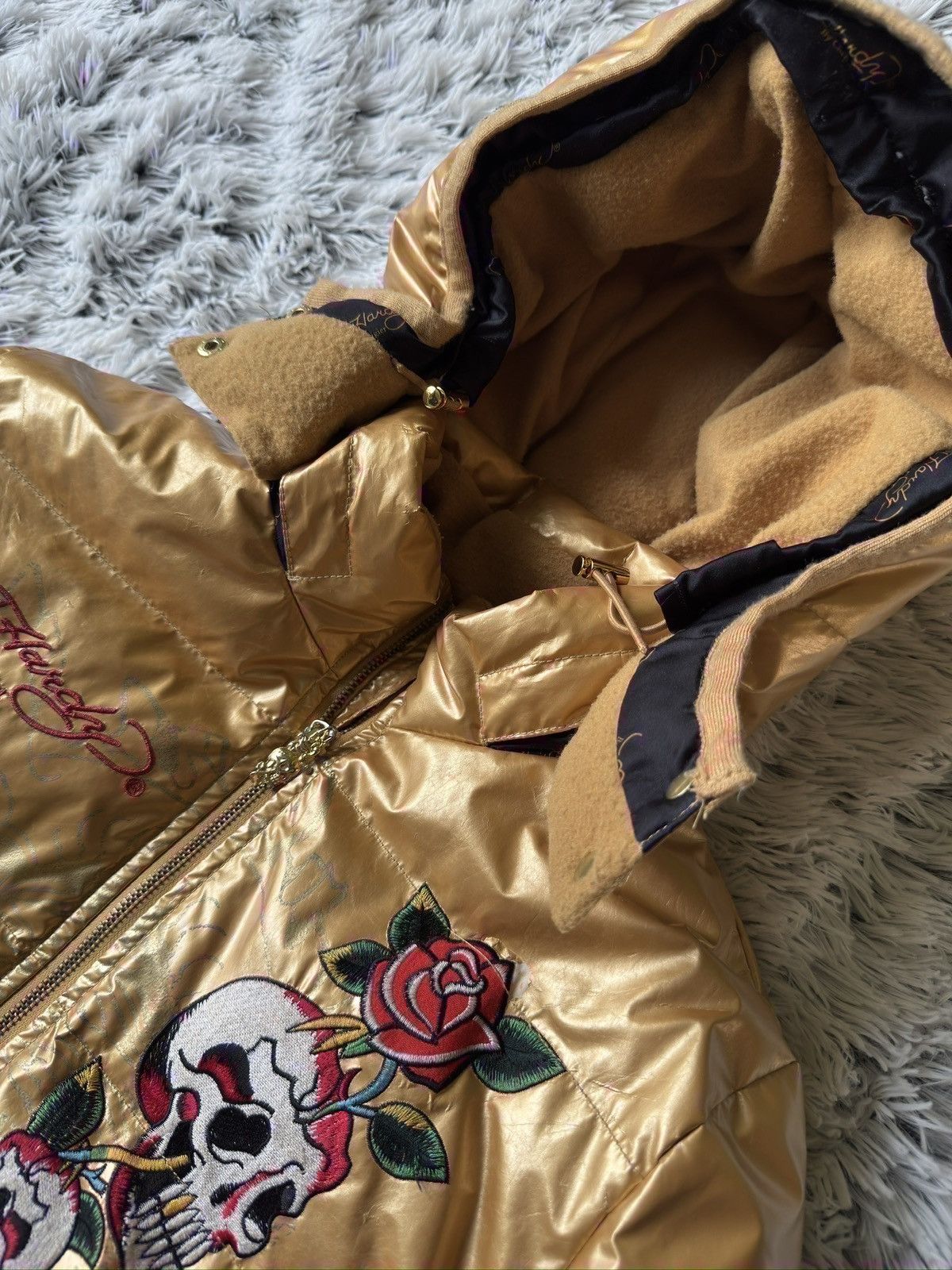 Ed Hardy Ed Hardy “Dedicated To The One I Love” Puffer Size M / US 6-8 / IT 42-44 - 5 Thumbnail