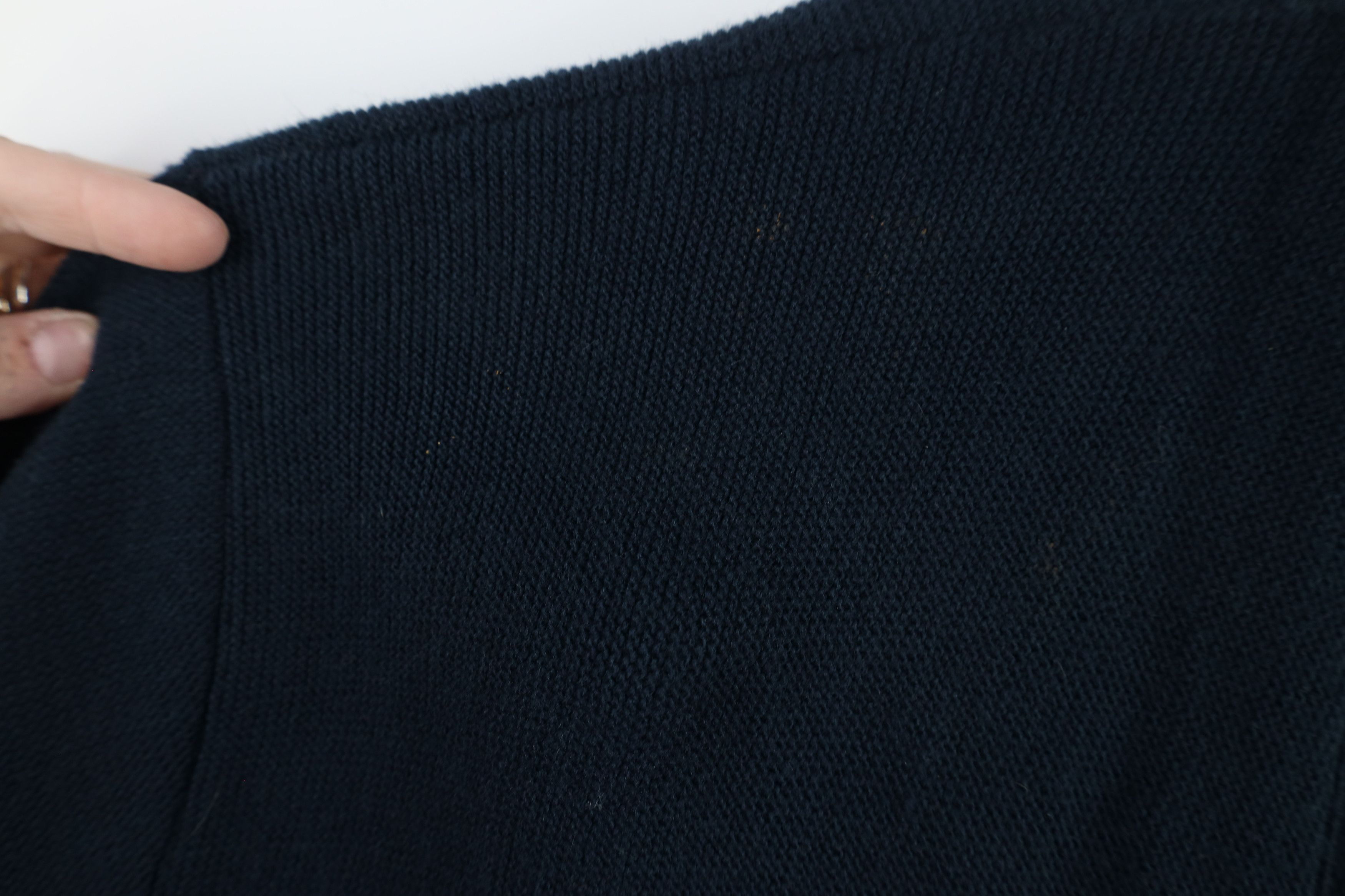 Vintage Vintage 90s Senior Golf Knit Cardigan Sweater Navy Blue USA Size US L / EU 52-54 / 3 - 8 Thumbnail