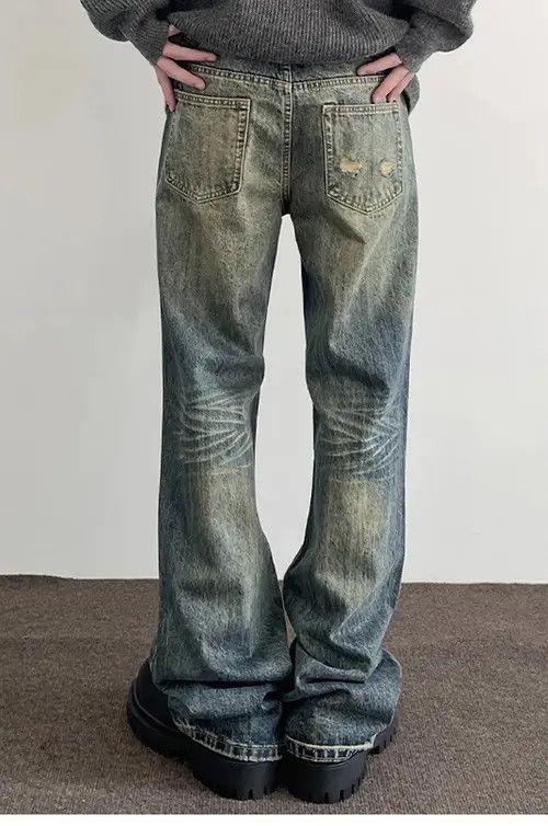 Jean Y2k Vintage Blue Distressed Jeans Size US 30 / EU 46 - 4 Thumbnail