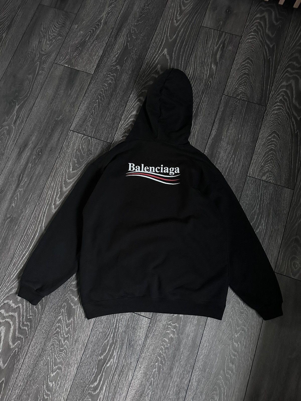 balenciaga political campaign bernie logo oversized hoodie