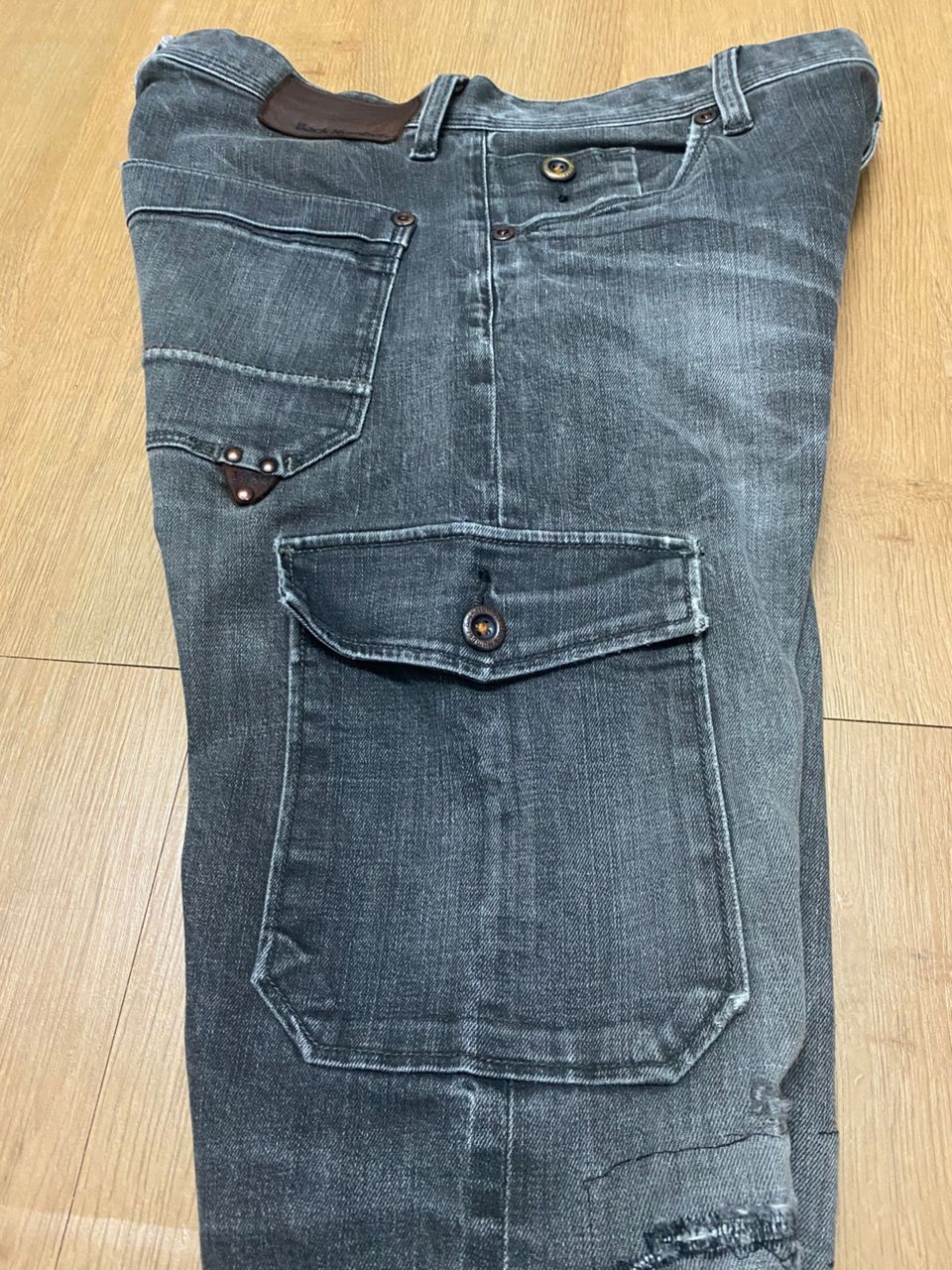 If Six Was Nine 💥BEST OFFER💥VINTAGE BACK NUMBER CARGO DISTRESSED DENIM Size US 30 / EU 46 - 14 Thumbnail