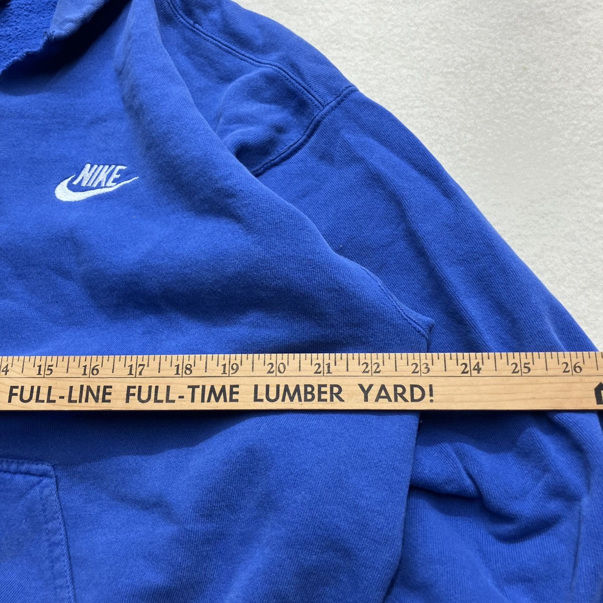 Nike 90’s nike hoodie grey tag royal blue boxy Size US M / EU 48-50 / 2 - 4 Thumbnail